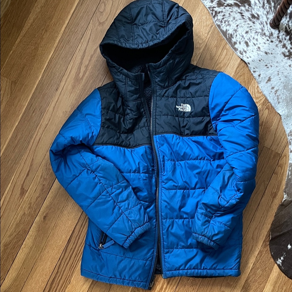 The North Face Black and Blue Quilted Jacket